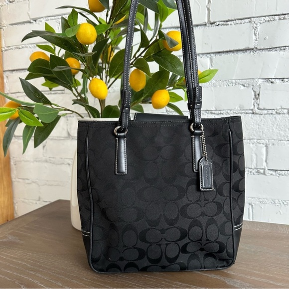 Coach Handbags - Coach Signature Mini Tote in Black